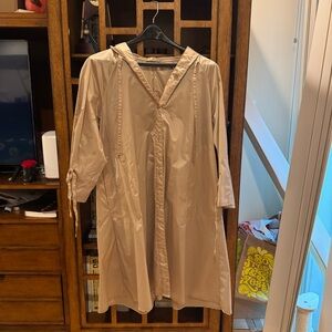 Saxon Hall Vintage Beige Hooded Raincoat Trench | Size 10P